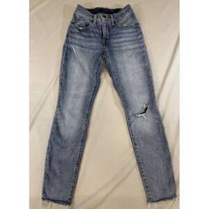 Lucky Brand Jeans Los Anges EST 1990 Womens Size O/25A Distressed Blue Jeans
